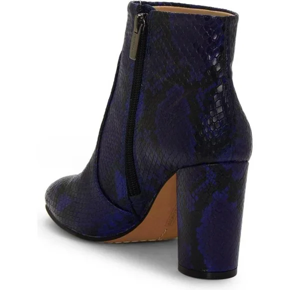 🆕 VINCE CAMUTO Sanstan Ankle Bootie Snake Blue 6 - Picture 2 of 12